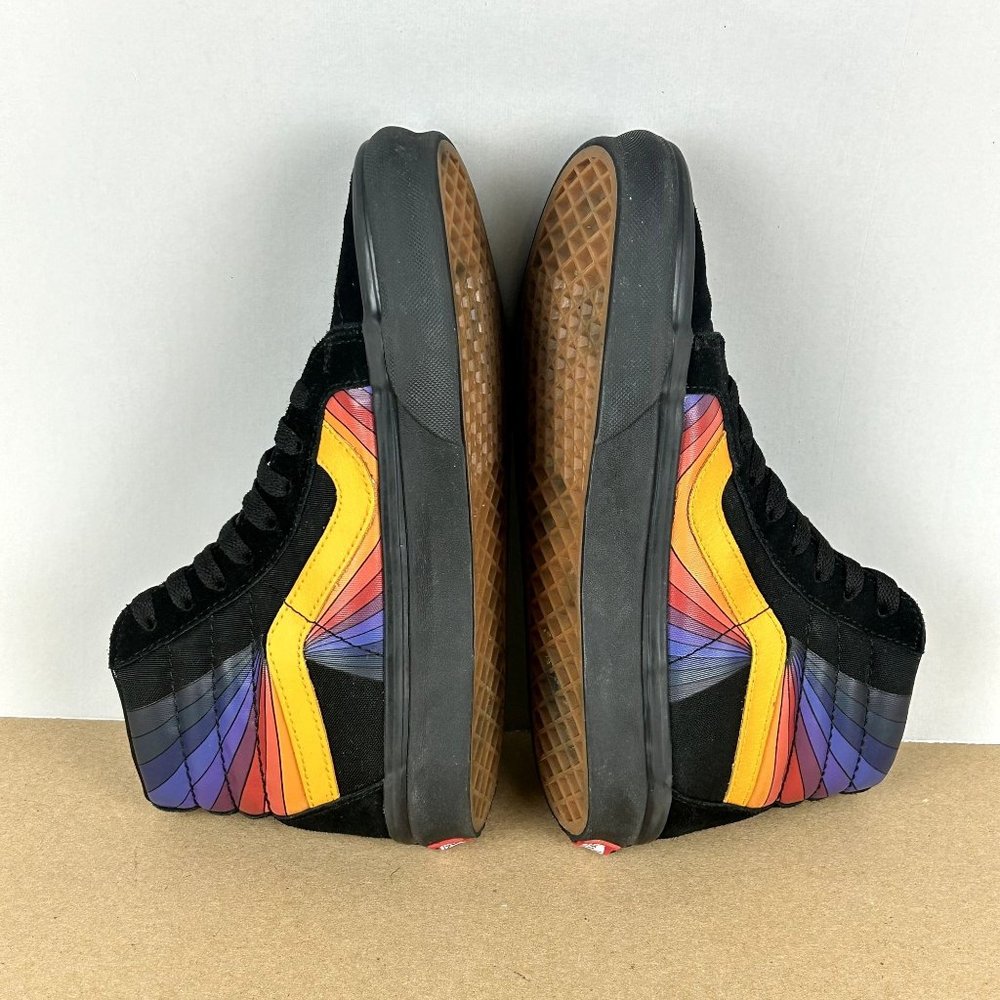 Vans Black High-Top Sneakers with Vibrant Accents - Picture 6 of 9